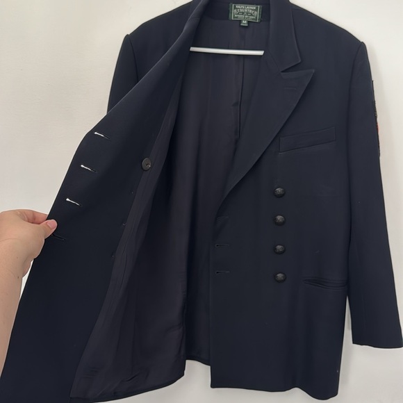 Ralph Lauren Country Vintage RARE 1980s military style blazer size M - Picture 6 of 7